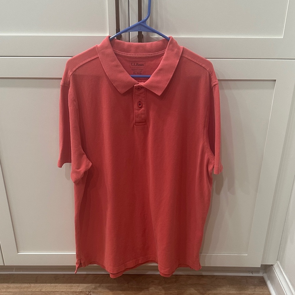 L.L. Bean Men's Polo in Salmon XL